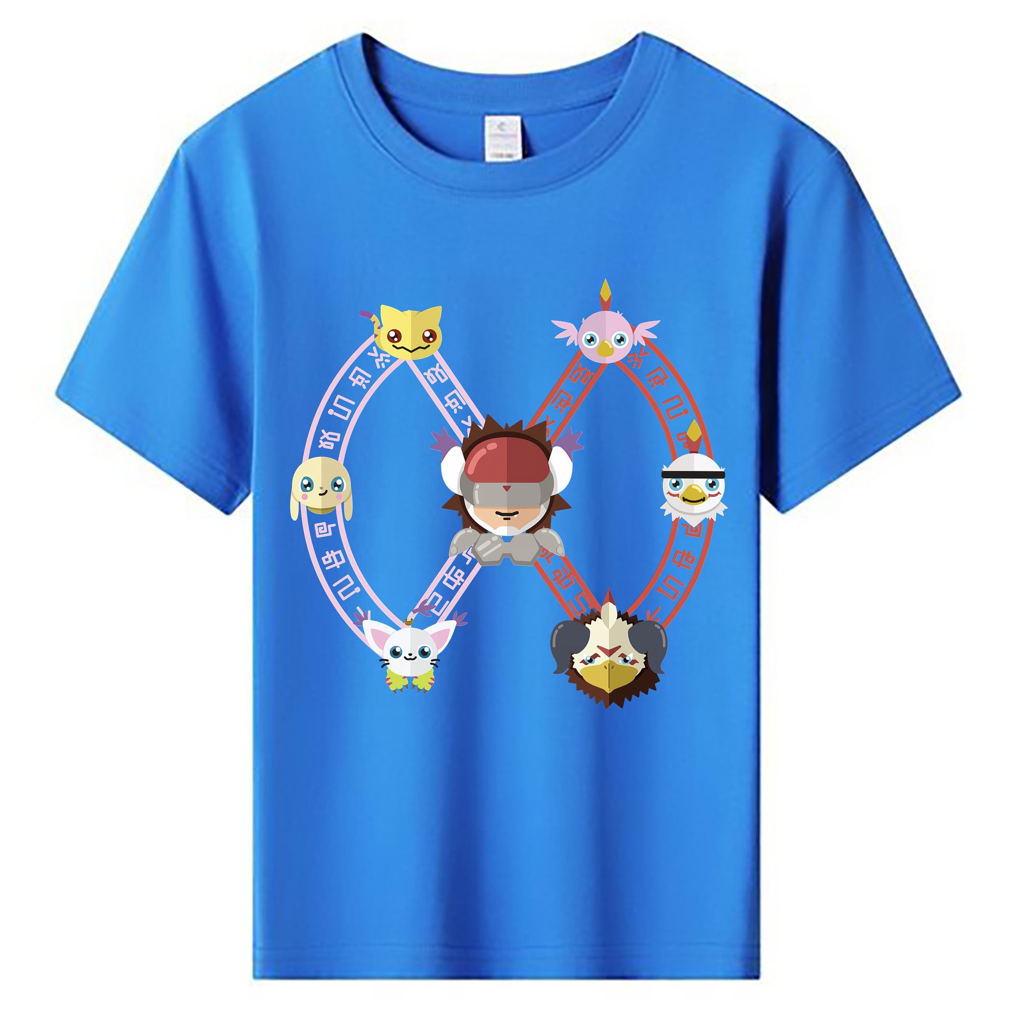 （画像用） Digimon デジタルモンスター/デジモン 綿100％キッズTシャツ（フロントプリント）